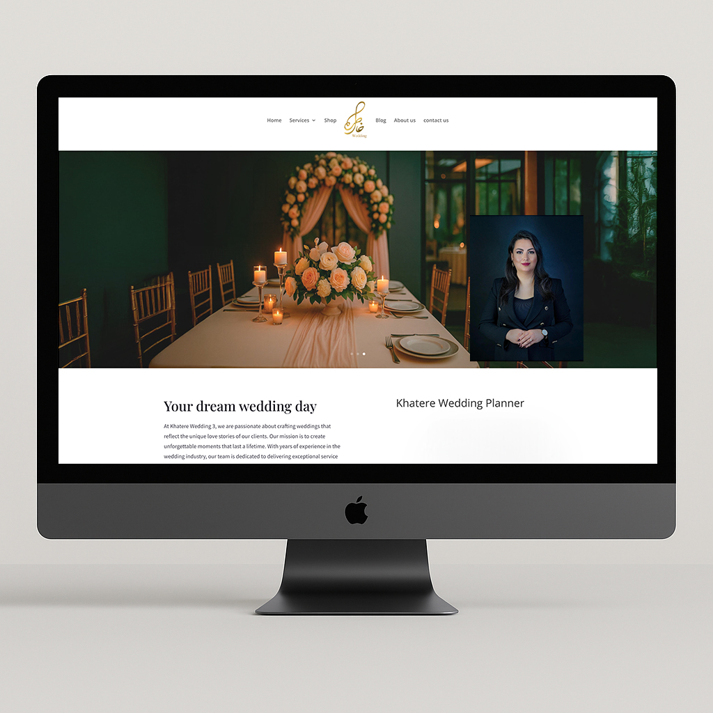 Case: Khateré Wedding – wedding planner website mockup